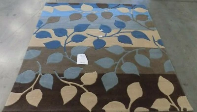 BROWN / BLUE 6' X 6' Square Hole in Rug Reduced Price 1172582508 SOH785B-6SQ - Image 1 of 4