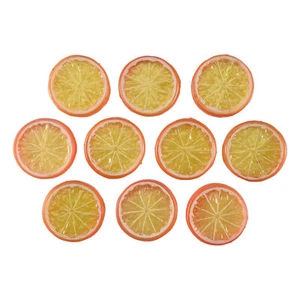 10 Pcs Fake Lemon Slice Artificial Fruit Highly Simulation Lifelike Model8578 - Picture 1 of 7