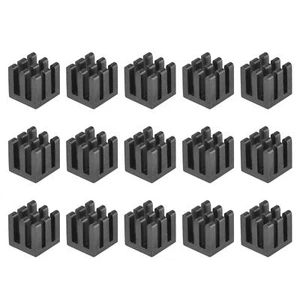10x10x10mm Aluminiowy radiator Grzejnik elektroniczny do układu scalonego MOS IC Czarny 15 sztuk - Zdjęcie 1 z 4