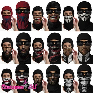 Ghost Skull Balaclava Skeleton Full Face Mask Sports Ski Biker Halloween Costume - Picture 1 of 15