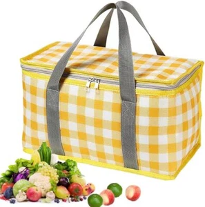 Insulated Picnic Bag Reusable,Beach Bag Cooler Bags, Cooler Bags with Zippered T - Picture 1 of 5