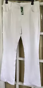 White Yoga Pull on Stretch Pants Bootcut Women's Size 2XL White NWT - Picture 1 of 10