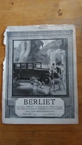 PUBLICITE ANCIENNE - PUB ADVERT 1925 automobiles Berliet dos divers - Imagen 1 de 2