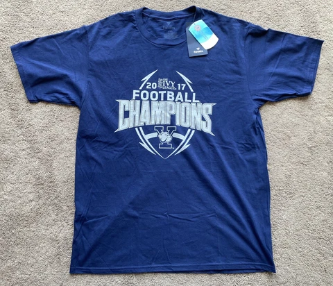 Yale Bulldogs 2017 Ivy League Football Champions Fanatics Men’s Large Shirt NEW Cover