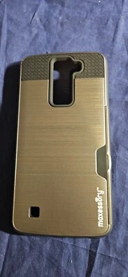 For LG K8 Protective Case with Card Slot, Silver- (15417) - Image 1 of 4