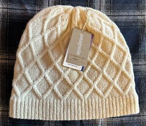 NWT - Patagonia Honeycomb Knit Beanie Birch White Wool Blend Women’s One Size