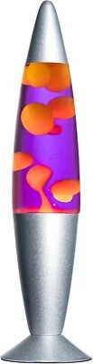 Lava Lamp Included Yellow Blue Silver Base 40 Watt, 16 in, Gift Home Decor - Image 1 of 4