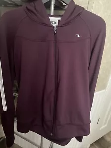 Athletic Works Women Zip Up Hoodie Jacket Dark Plum/Burgundy Size M 8-10 - Picture 1 of 8