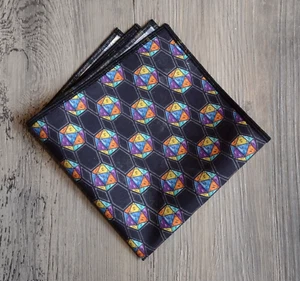 D 20 Gamer Pocket Square Hankie Handkerchief Formal Made to Order - Picture 1 of 4