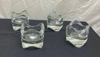 Set Of 4 IKEA Clear Stacking Candle Holders - Image 1 of 4