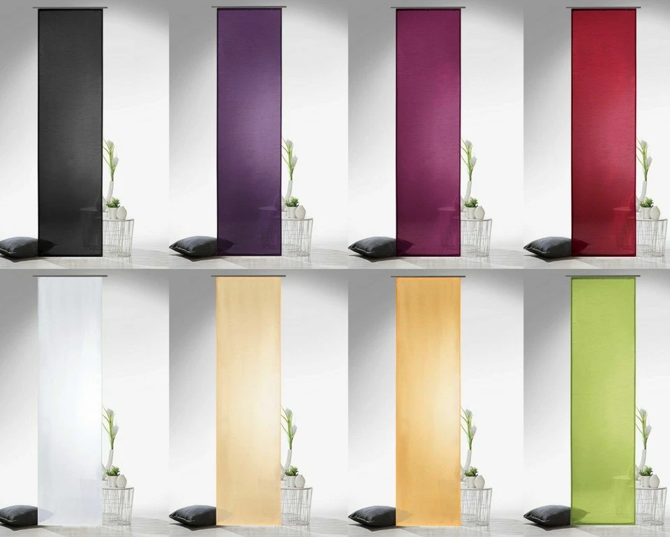 Schiebegardine Flächenvorhang Schiebevorhang halbtransparent Wildseide Typ118 - Bild 1 von 3