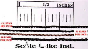 SCALELIKE INDUSTRIES CH1230BK 12" 30 LINKS PER INCH BLACK CHAIN NEW IN PACKAGE - Picture 1 of 3