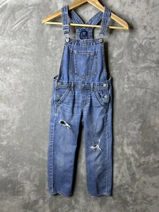 Gap Overalls Girls Medium Kids Distressed Play School Blue Denim - Picture 1 of 5