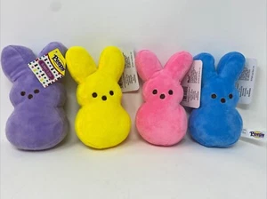 Juego de 4 Nuevos Peeps Peluche 6" Conejito, El Clásico Amarillo, Rosa, Púrpura y Azul. - Imagen 1 de 2