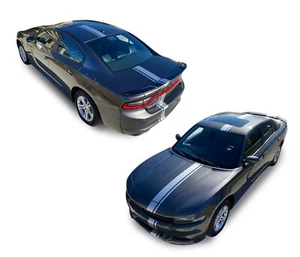 2015-2023 Fits Dodge Charger Decals Hood Single Rally Vinyl Stripes 3m Graphics - Picture 1 of 12