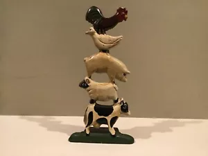 Cast Iron Farmhouse Door Stop Cow Sheep Pig Duck Rooster - Picture 1 of 3