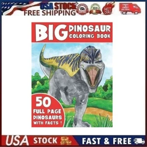 The Big Dinosaur Coloring Book: Jumbo Kids Coloring Book With Dinosaur Facts ... - Picture 1 of 6