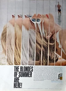 1964 Vintage Clairol Creme Toner Blondes of Summer Beach Six Shades Print Ad - Picture 1 of 1