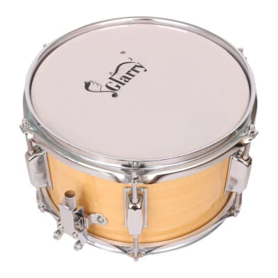 Glarry 10 x 6" Snare Drum Poplar Wood Drum Percussion Set Wood Color - Image 1 of 4