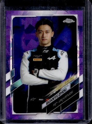 2021 Topps Chrome Sapphire F1 Guanyu Zhou Purple #5/10 - Image 1 of 2