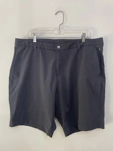 Lululemon Commission 9” Shorts Navy Blue Grid Golf Tech Performance Men’s 38 - Picture 1 of 9