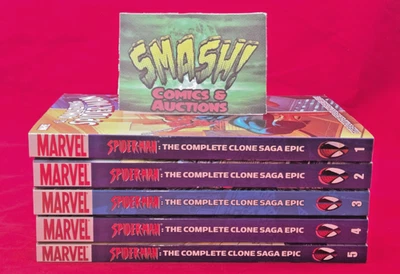 AMAZING SPIDER-MAN: THE COMPLETE CLONE SAGA EPIC Vols. 1 2 3 4 5 Full Set! OOP - Image 1 of 4