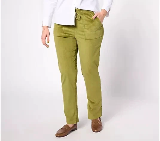 Pantalón Denim & Co. Adaptive Heritage Rich Olive Pequeño A619393 Foto 1 de 1