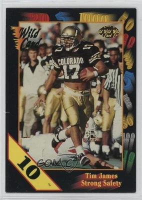 1991 Wild Card Draft 10 Stripe Tim James #146 - Image 1 of 2