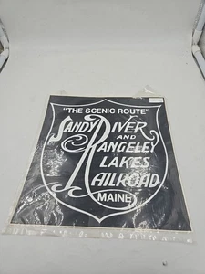 1 THE SCENIC ROUTE-SANDY RIVER AND RANGELEY LAKES RAILROAD-MAINE DECAL/STICKER - Picture 1 of 6