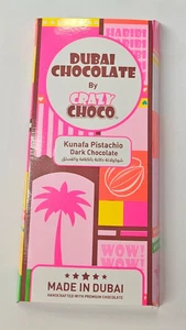CRAZY CHOCO DUBAI CHOCOLATE - Pistachio Kunafe Dark Chocolate Bar - 180g - Picture 1 of 12
