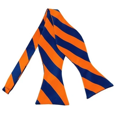 Men's 2.75" x 4.75" Adjustable 16" - 22" Self-Tie College Stripe Bow Tie - Image 1 of 3