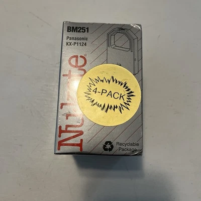 Nu-kote ribbon, BM251  (Panasonic KX-P1124 Dot Matrix) NOS 4-Pack Sealed - Image 1 of 3