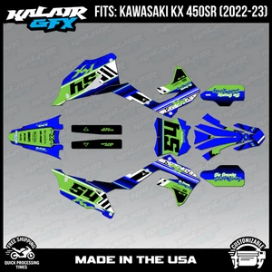 Graphics Decal Kit for Kawasaki KX450SR (2022-2023) Split Series - Blue - Bild 1 von 4
