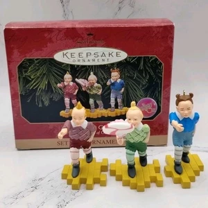 Vtg Hallmark The Lollipop Guild Wizard Of Oz Christmas Ornaments Set 1998 - Picture 1 of 13