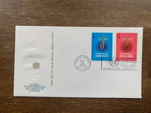 UN NEW YORK 1968 FDC OFFICIAL UNIVERSAL DECLARATION OF HUMAN RIGHTS - Picture 1 of 1
