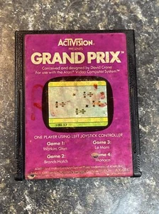 Atari 2600 Grand Prix Authentic Tested & Working Official Cartridge Only AX-014 - Picture 1 of 4