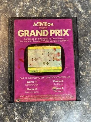 Atari 2600 Grand Prix Authentic Tested & Working Official Cartridge Only AX-014 - Image 1 of 4