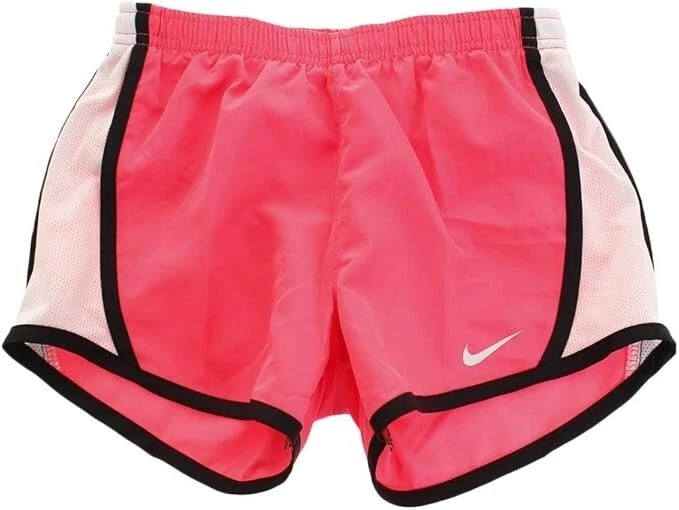 Nike Kids Dri FIT Woven Athletic Shorts Toddler Little Girls 4 Racer Pink Black