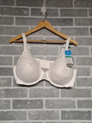 Playtex Love My Curves Womens Lace Floral Sexy White Bra Size 44C NWT - Image 1 of 4
