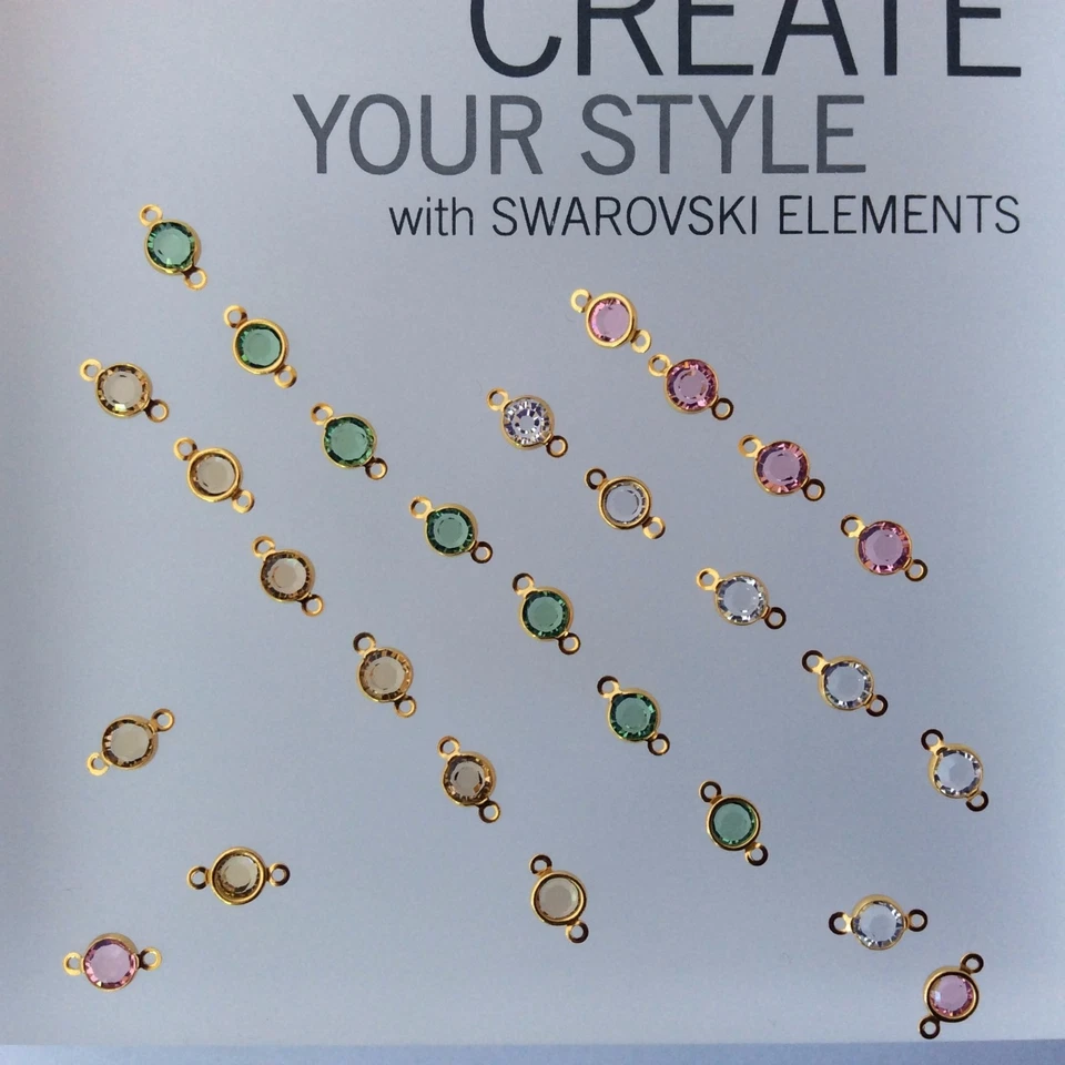 Swarovski® Channel Connectors - 4.5mm Gold Plated - Choose Color - 6 PC. PK. - Image 1 of 1