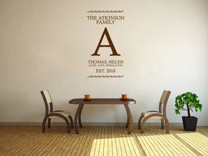 PERSONALISED Family Name Wall Art Sticker, Vinyl Wall Sticker, Decal, Transfer - Picture 1 of 6