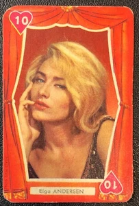 Elga Andersen Movie Star Actress Circa 1950's Mini Playing Game Card RARE! - Picture 1 of 2