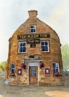 Mash Tun Whisky Bar, Aberlour, Scotland Malt Whisky Trail. Gravuras artísticas de Rob Thorpe - Imagem 1 de 2