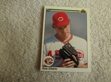 Upper Deck 1990 / MLB "ROB DIBBLE" #586 Cincinnati Reds Trading Card