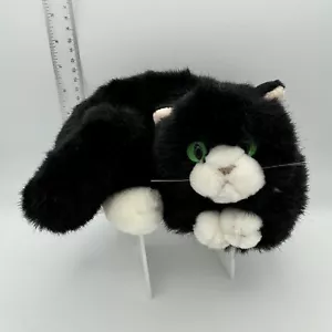 Peluche gatto vintage Russ STORM realistico NERO BIANCO ZAMPE realistico - Foto 1 di 3