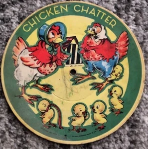 Picture Record Disc Chicken Chatter & Oh Susanna Child's Vintage Old 1948 Voco - Picture 1 of 3