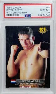 1997 Bandai K-1 Grand Prix #54 Peter Aerts Rookie Card RC PSA 10 Gem Mint POP 2 - Picture 1 of 2