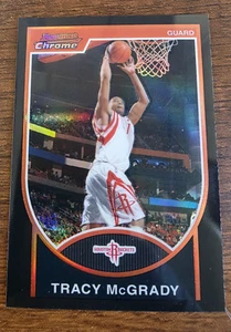 2007-2008 Bowman Chrome Black Refractor #101 Tracy McGrady /199 Houston Rockets - Picture 1 of 2