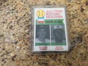1979 TOPPS HANK AARON ROGER MARIS HOME RUN LEADERS - Picture 1 of 2
