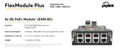PEPLINK Flex Module EXM-8C - Image 1 of 2